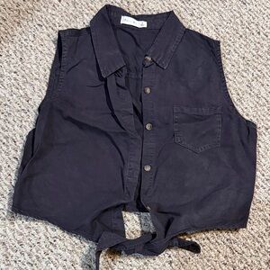 Active USA Charcoal Sleeveless Top